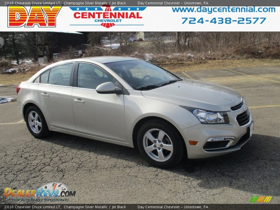 2016 Chevrolet Cruze Limited LT Champagne Silver Metallic / Jet Black Photo #1