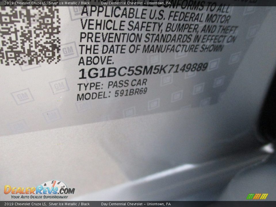 2019 Chevrolet Cruze LS Silver Ice Metallic / Black Photo #15