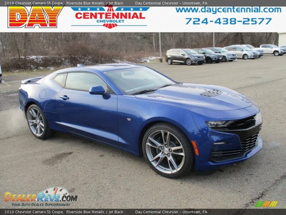2019 Chevrolet Camaro SS Coupe Riverside Blue Metallic / Jet Black Photo #1