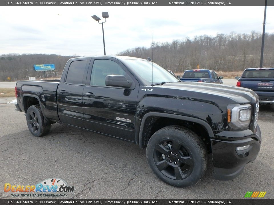 2019 GMC Sierra 1500 Limited Elevation Double Cab 4WD Onyx Black / Jet Black/Dark Ash Photo #3