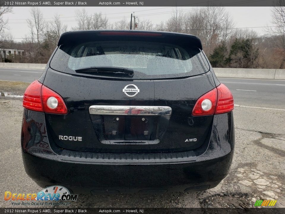 2012 Nissan Rogue S AWD Super Black / Black Photo #4