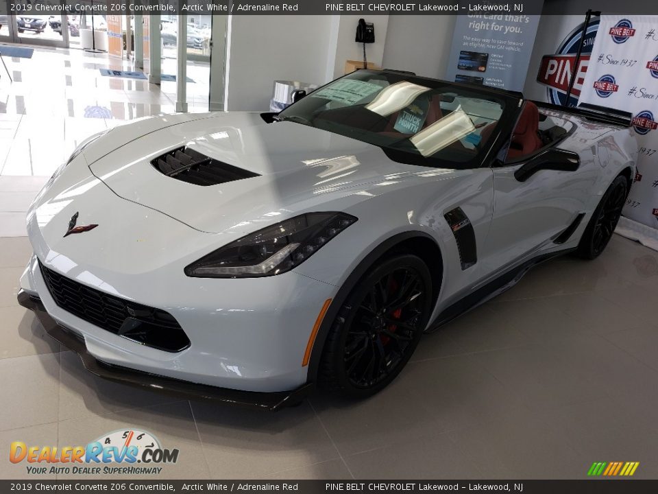 2019 Chevrolet Corvette Z06 Convertible Arctic White / Adrenaline Red Photo #3