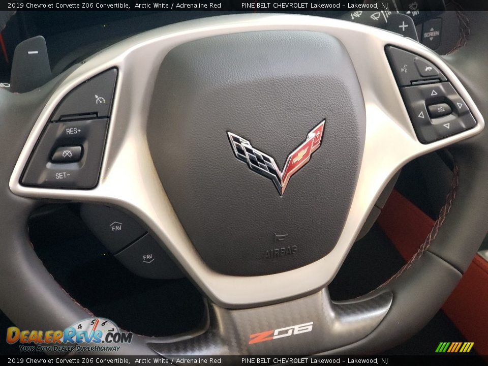 2019 Chevrolet Corvette Z06 Convertible Arctic White / Adrenaline Red Photo #10