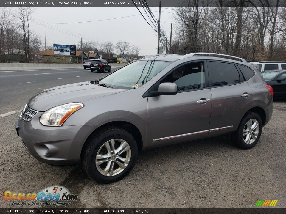 2013 Nissan Rogue SV AWD Frosted Steel / Black Photo #8