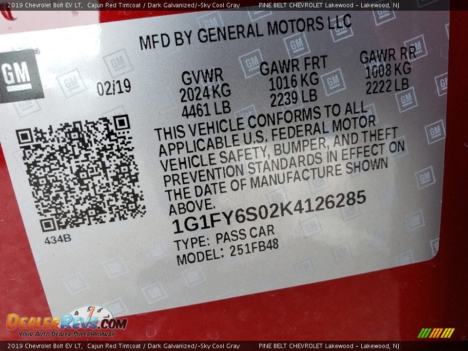 2019 Chevrolet Bolt EV LT Cajun Red Tintcoat / Dark Galvanized/­Sky Cool Gray Photo #9