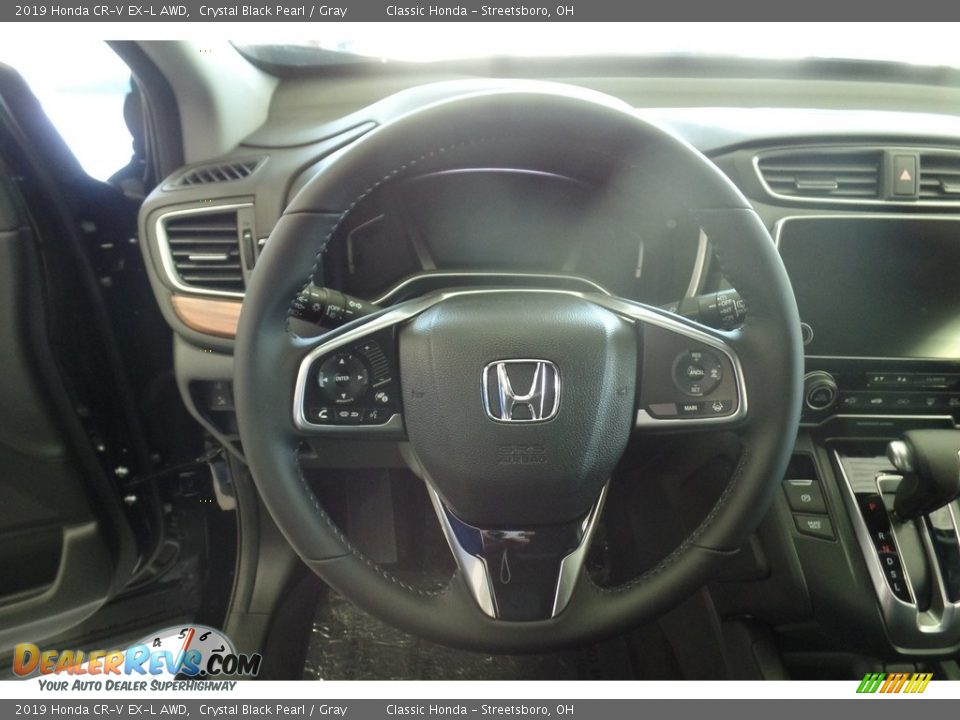 2019 Honda CR-V EX-L AWD Crystal Black Pearl / Gray Photo #12