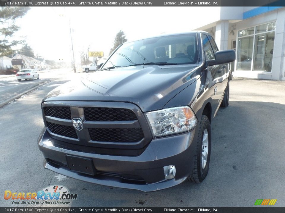 2017 Ram 1500 Express Quad Cab 4x4 Granite Crystal Metallic / Black/Diesel Gray Photo #3