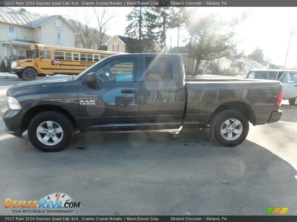 2017 Ram 1500 Express Quad Cab 4x4 Granite Crystal Metallic / Black/Diesel Gray Photo #5