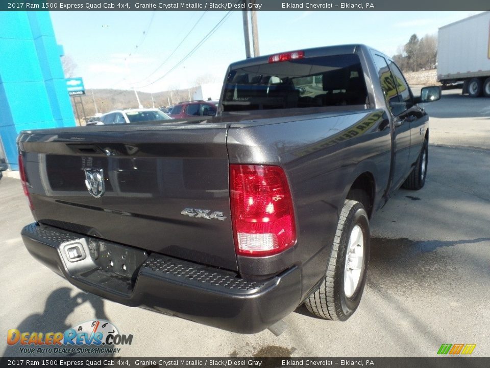 2017 Ram 1500 Express Quad Cab 4x4 Granite Crystal Metallic / Black/Diesel Gray Photo #8