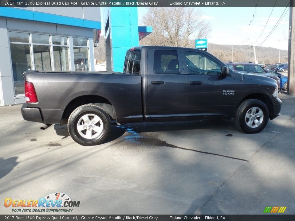 2017 Ram 1500 Express Quad Cab 4x4 Granite Crystal Metallic / Black/Diesel Gray Photo #9