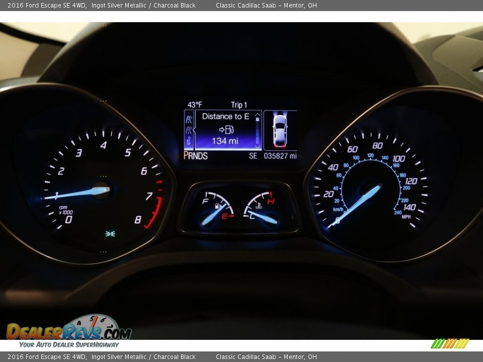 2016 Ford Escape SE 4WD Ingot Silver Metallic / Charcoal Black Photo #8