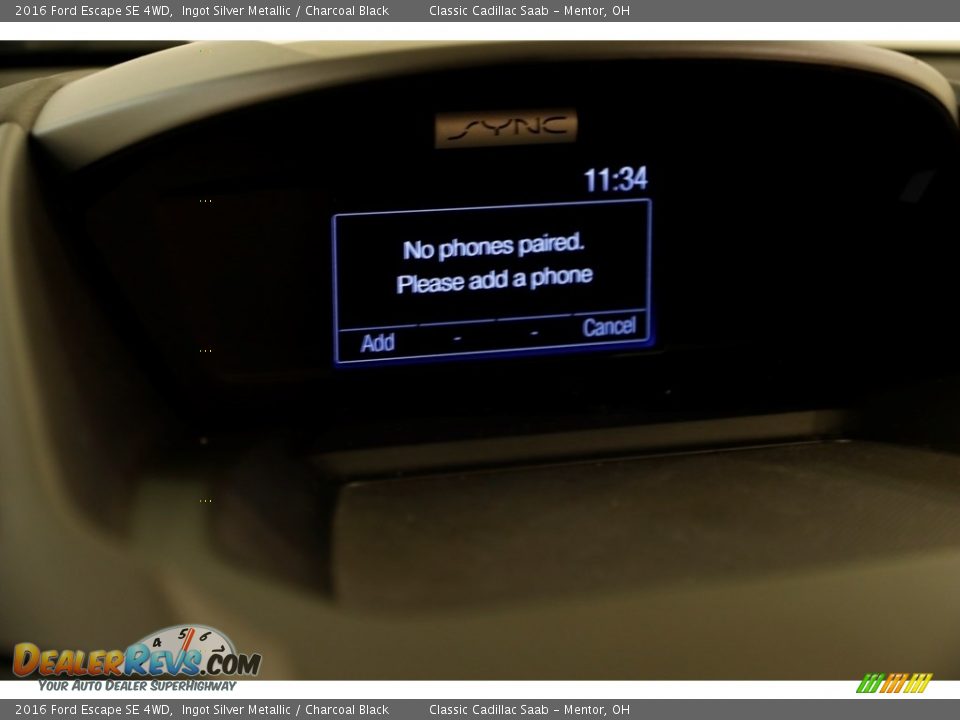2016 Ford Escape SE 4WD Ingot Silver Metallic / Charcoal Black Photo #14