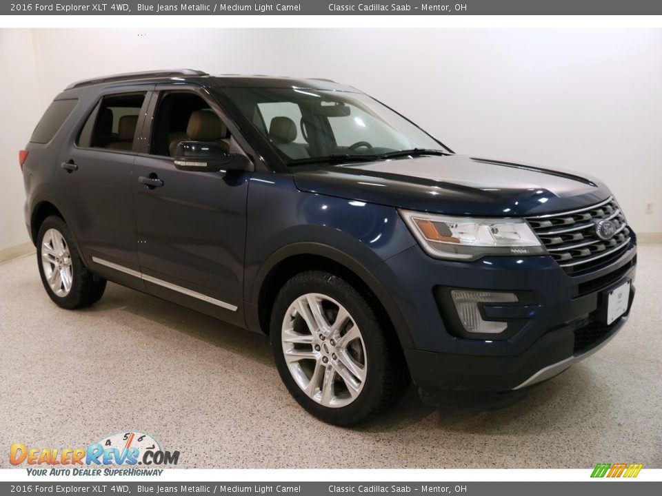 2016 Ford Explorer XLT 4WD Blue Jeans Metallic / Medium Light Camel Photo #1