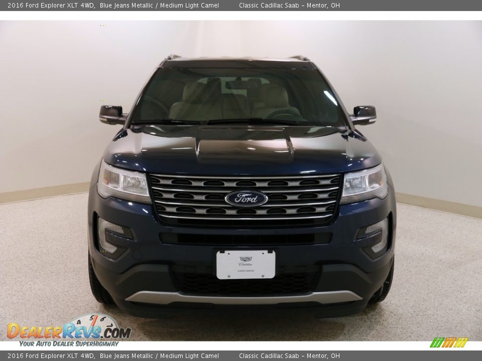 2016 Ford Explorer XLT 4WD Blue Jeans Metallic / Medium Light Camel Photo #2