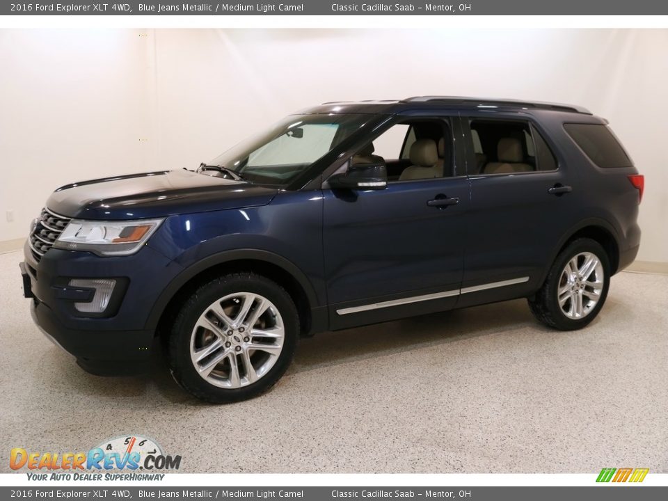 2016 Ford Explorer XLT 4WD Blue Jeans Metallic / Medium Light Camel Photo #3