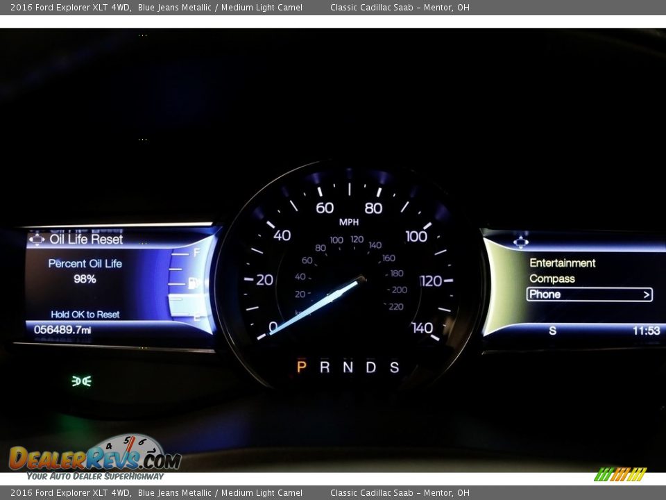 2016 Ford Explorer XLT 4WD Blue Jeans Metallic / Medium Light Camel Photo #8