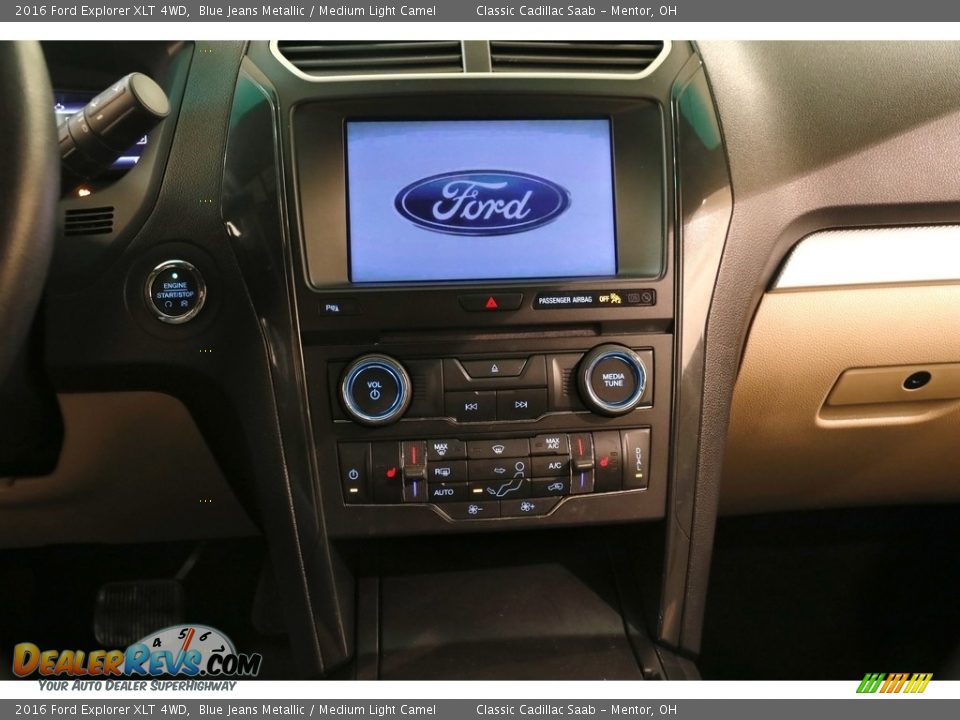2016 Ford Explorer XLT 4WD Blue Jeans Metallic / Medium Light Camel Photo #9