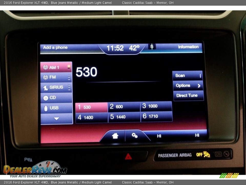 2016 Ford Explorer XLT 4WD Blue Jeans Metallic / Medium Light Camel Photo #11