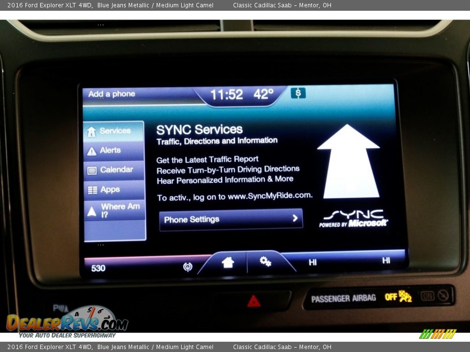 2016 Ford Explorer XLT 4WD Blue Jeans Metallic / Medium Light Camel Photo #13