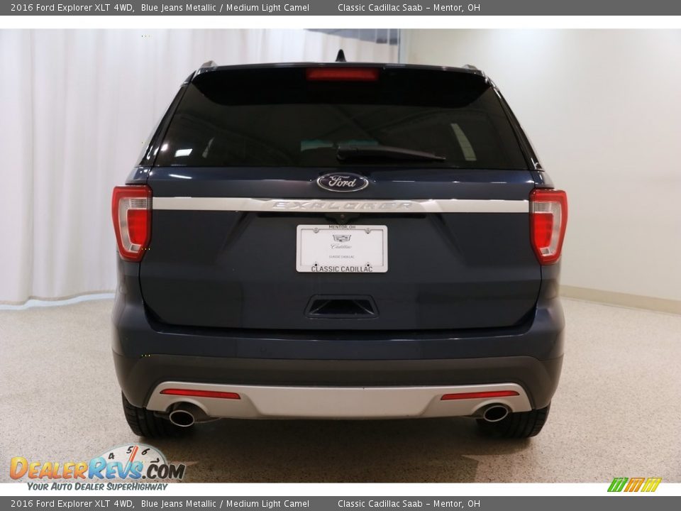 2016 Ford Explorer XLT 4WD Blue Jeans Metallic / Medium Light Camel Photo #22