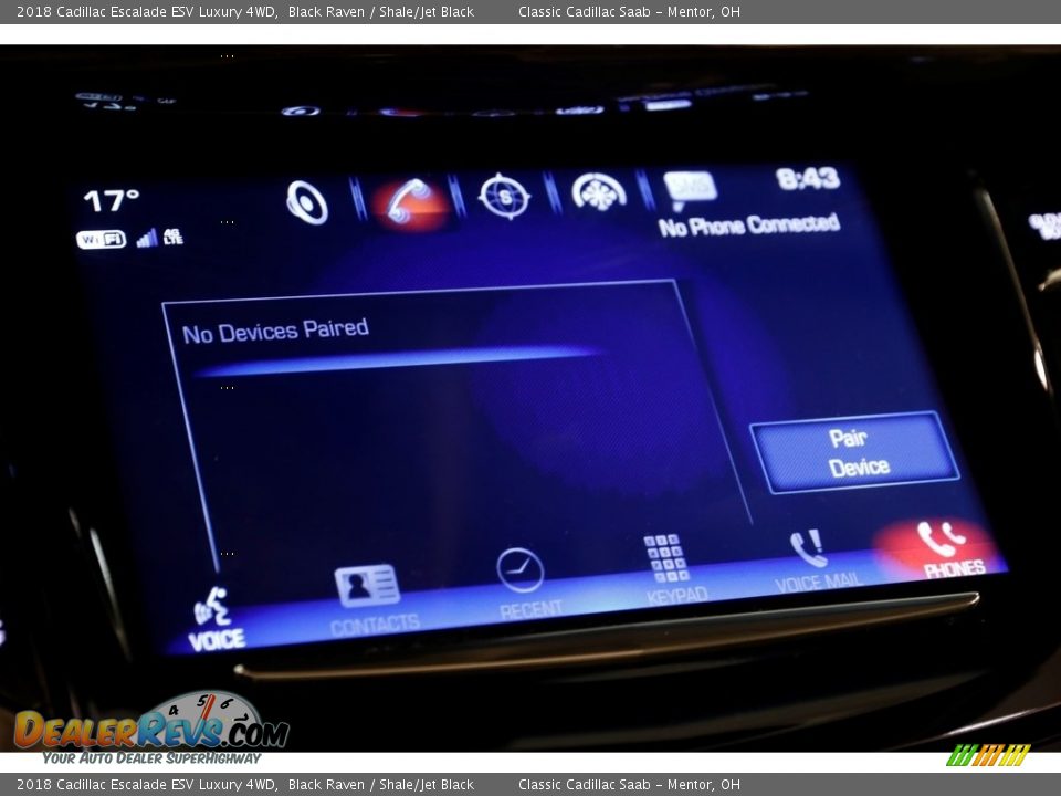 2018 Cadillac Escalade ESV Luxury 4WD Black Raven / Shale/Jet Black Photo #15