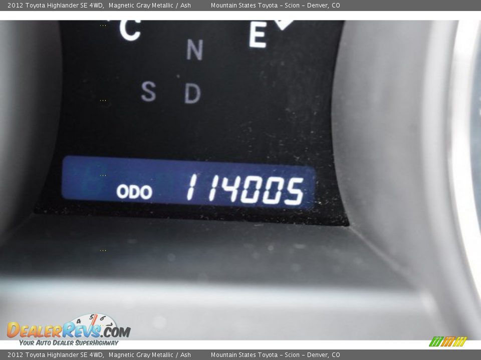 2012 Toyota Highlander SE 4WD Magnetic Gray Metallic / Ash Photo #31