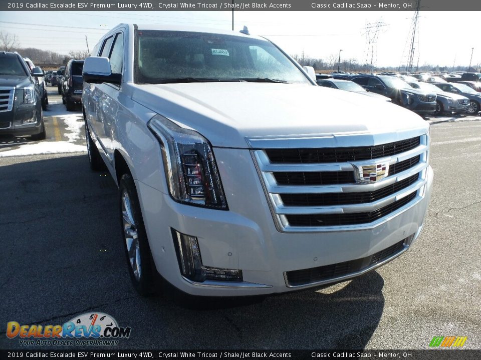 2019 Cadillac Escalade ESV Premium Luxury 4WD Crystal White Tricoat / Shale/Jet Black Accents Photo #1