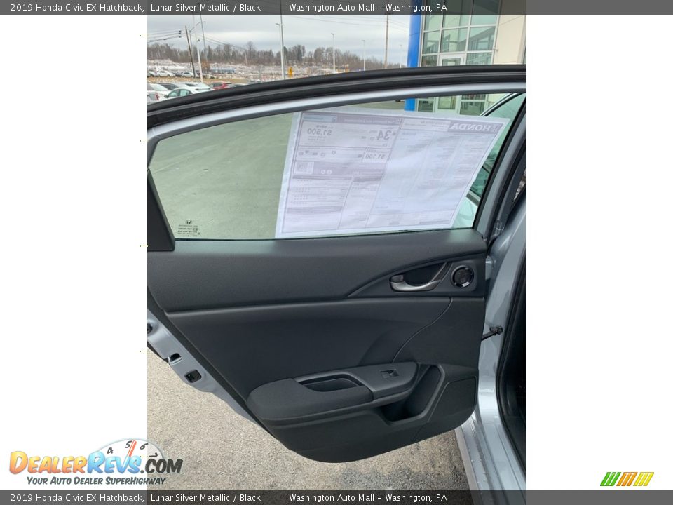 2019 Honda Civic EX Hatchback Lunar Silver Metallic / Black Photo #16