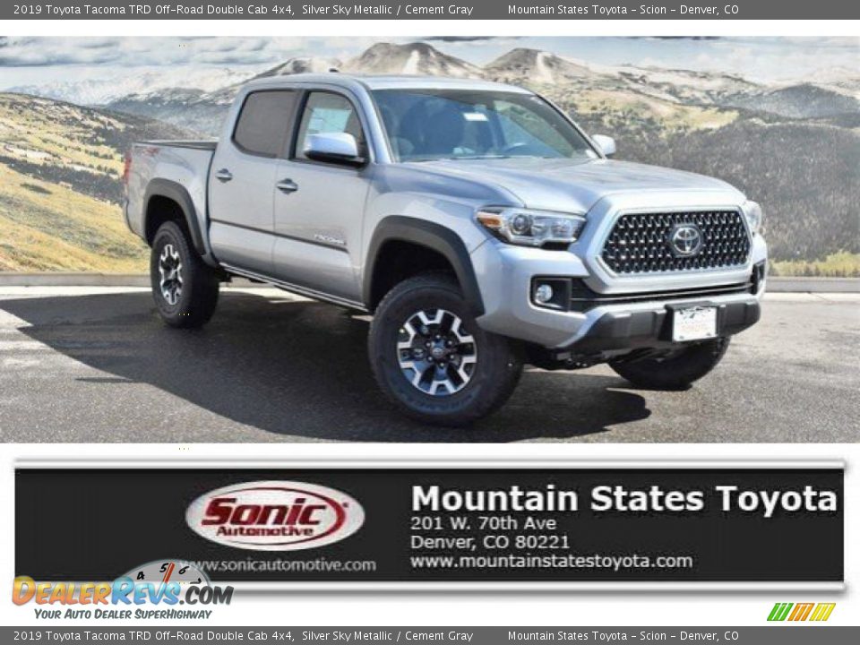 2019 Toyota Tacoma TRD Off-Road Double Cab 4x4 Silver Sky Metallic / Cement Gray Photo #1