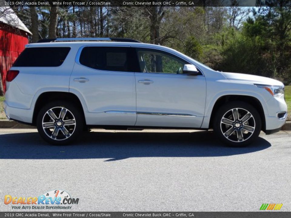 2019 GMC Acadia Denali White Frost Tricoat / Cocoa/Shale Photo #2