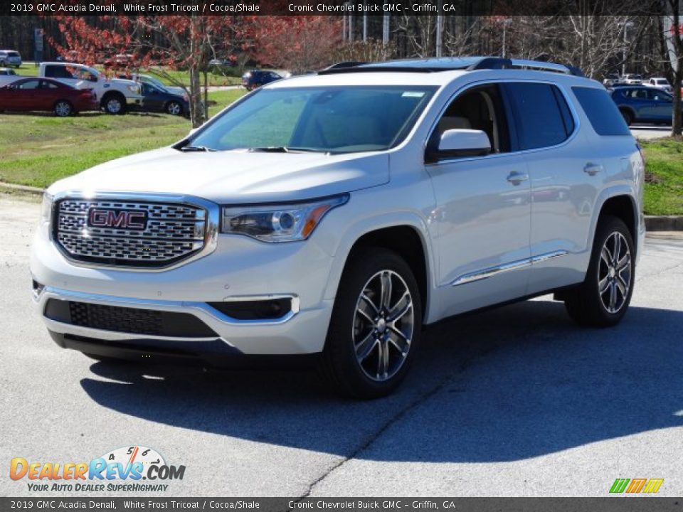 2019 GMC Acadia Denali White Frost Tricoat / Cocoa/Shale Photo #6