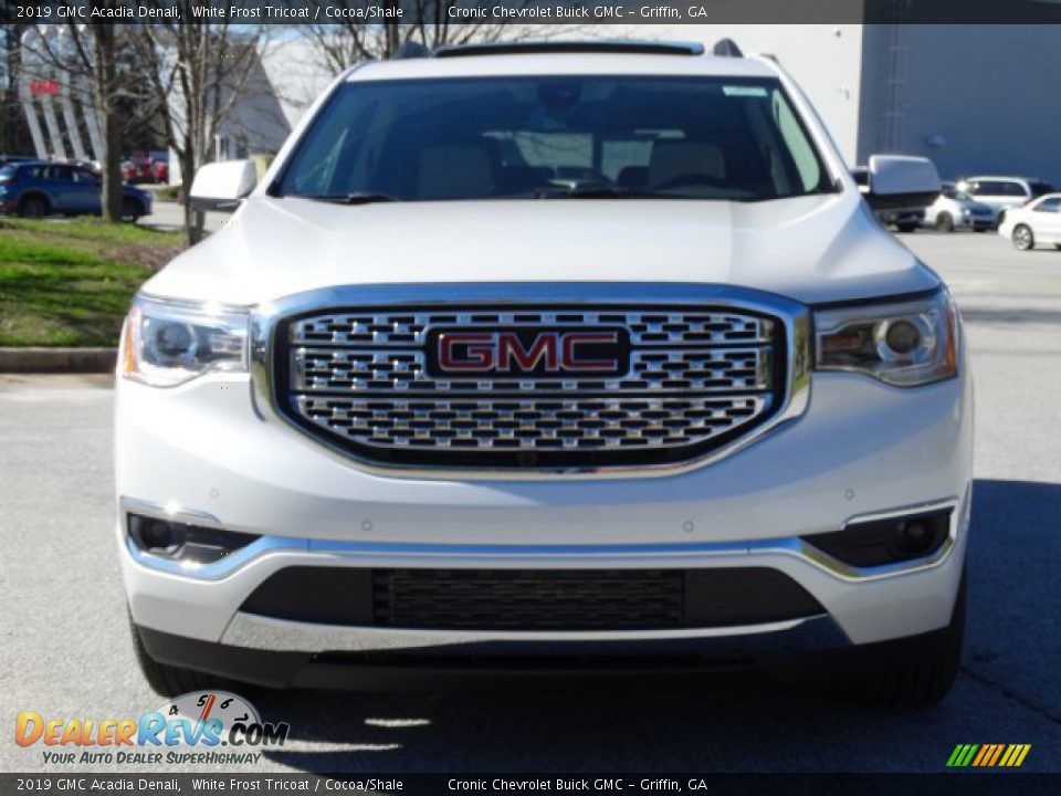 2019 GMC Acadia Denali White Frost Tricoat / Cocoa/Shale Photo #7