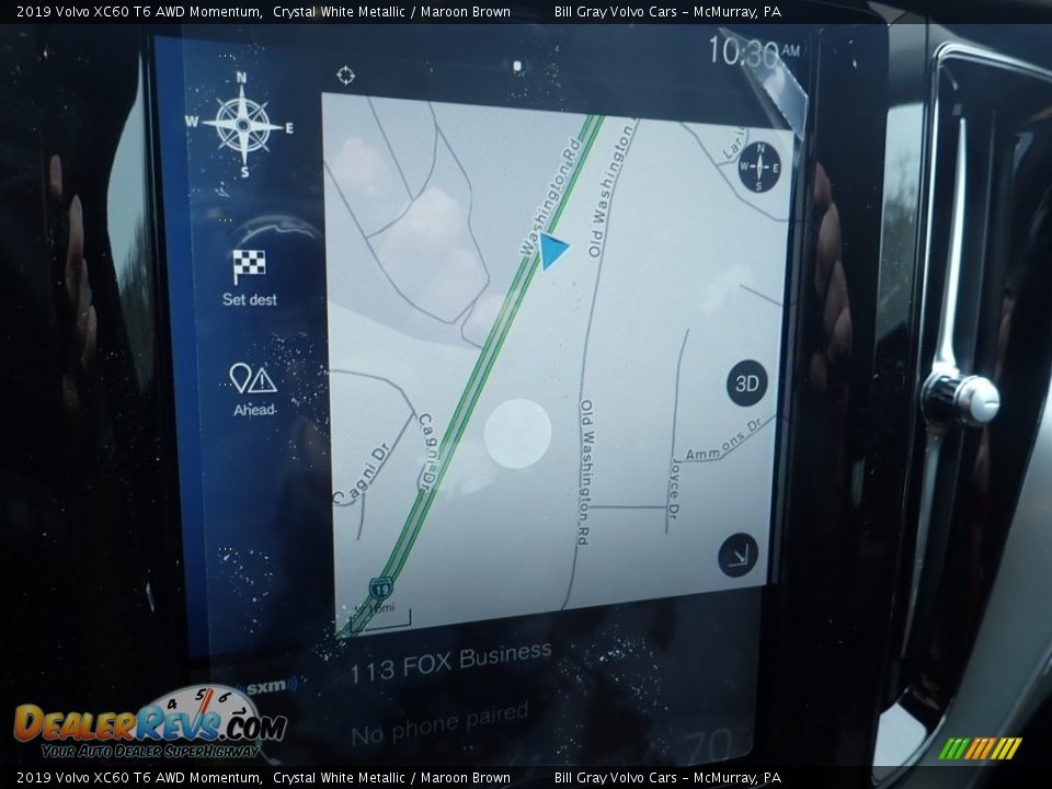 2019 Volvo XC60 T6 AWD Momentum Crystal White Metallic / Maroon Brown Photo #13
