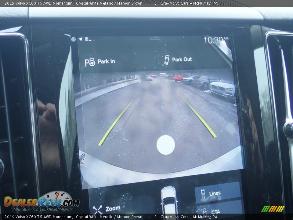 2019 Volvo XC60 T6 AWD Momentum Crystal White Metallic / Maroon Brown Photo #15