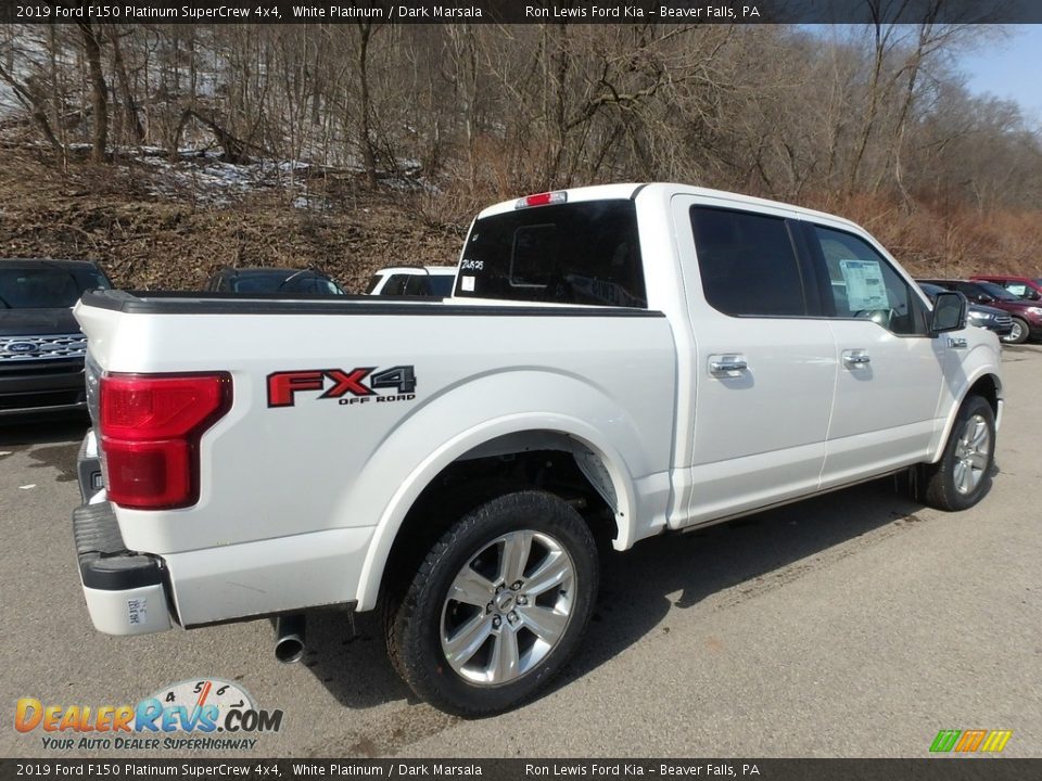 2019 Ford F150 Platinum SuperCrew 4x4 White Platinum / Dark Marsala Photo #2