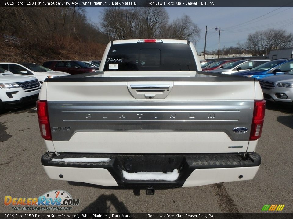 2019 Ford F150 Platinum SuperCrew 4x4 White Platinum / Dark Marsala Photo #3