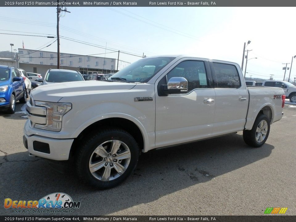 2019 Ford F150 Platinum SuperCrew 4x4 White Platinum / Dark Marsala Photo #6