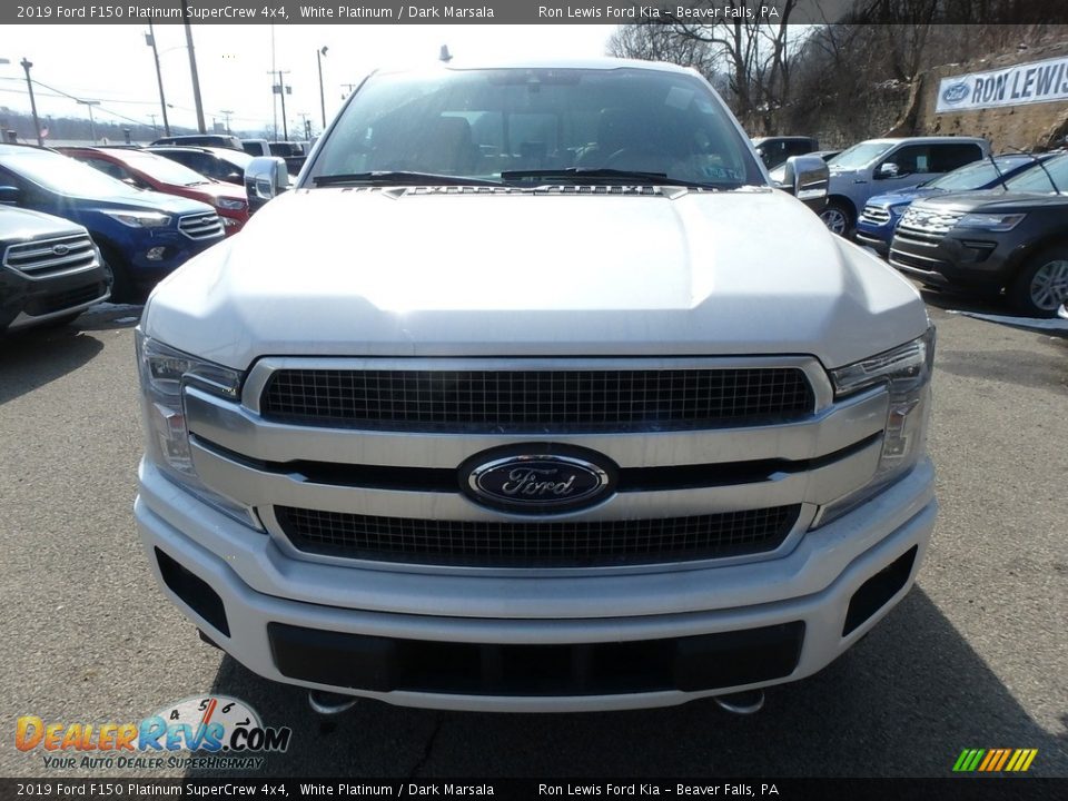 2019 Ford F150 Platinum SuperCrew 4x4 White Platinum / Dark Marsala Photo #7