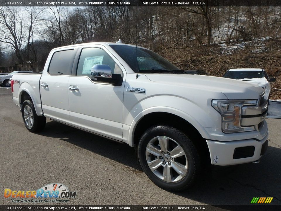 2019 Ford F150 Platinum SuperCrew 4x4 White Platinum / Dark Marsala Photo #8