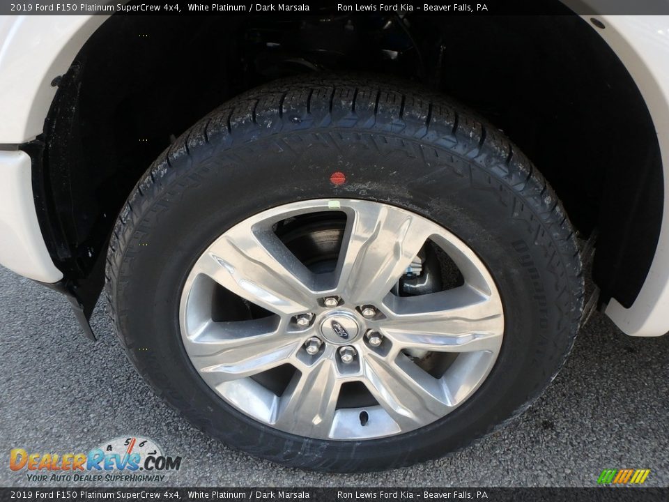 2019 Ford F150 Platinum SuperCrew 4x4 White Platinum / Dark Marsala Photo #9