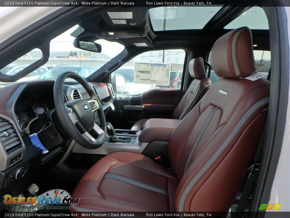 2019 Ford F150 Platinum SuperCrew 4x4 White Platinum / Dark Marsala Photo #10