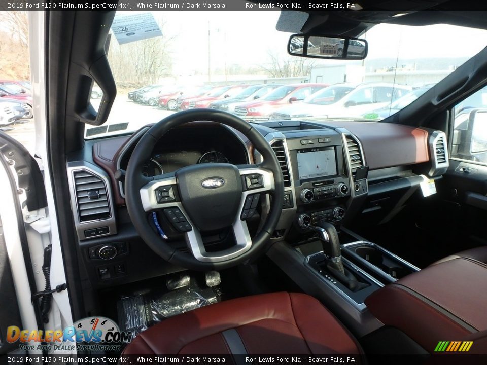 2019 Ford F150 Platinum SuperCrew 4x4 White Platinum / Dark Marsala Photo #12