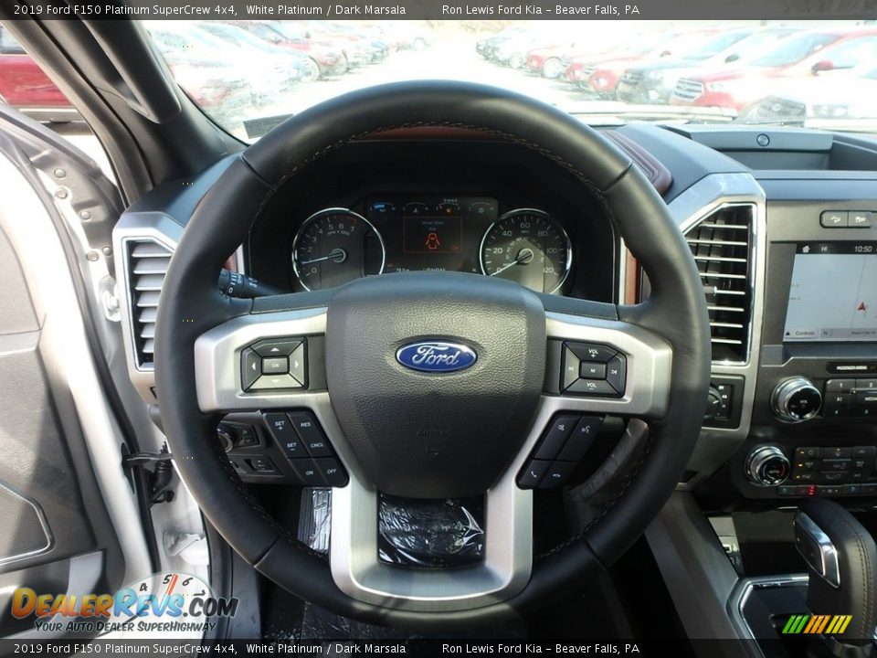 2019 Ford F150 Platinum SuperCrew 4x4 White Platinum / Dark Marsala Photo #16