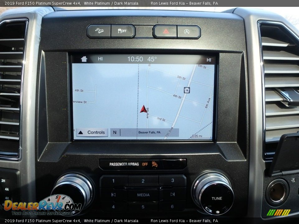 2019 Ford F150 Platinum SuperCrew 4x4 White Platinum / Dark Marsala Photo #18