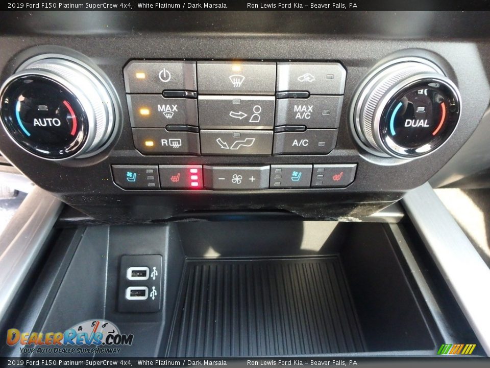 2019 Ford F150 Platinum SuperCrew 4x4 White Platinum / Dark Marsala Photo #19