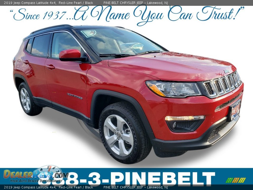 2019 Jeep Compass Latitude 4x4 Red-Line Pearl / Black Photo #1