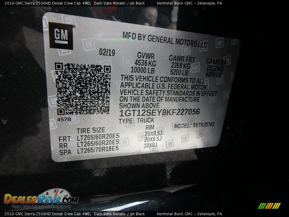 2019 GMC Sierra 2500HD Denali Crew Cab 4WD Dark Slate Metallic / Jet Black Photo #15