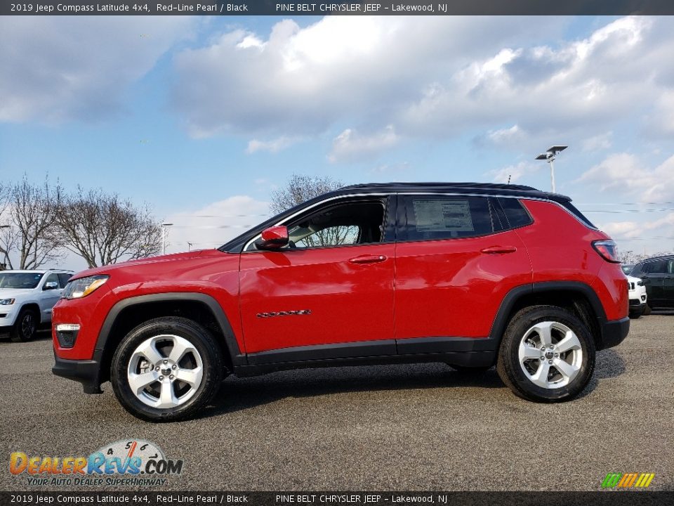 2019 Jeep Compass Latitude 4x4 Red-Line Pearl / Black Photo #3