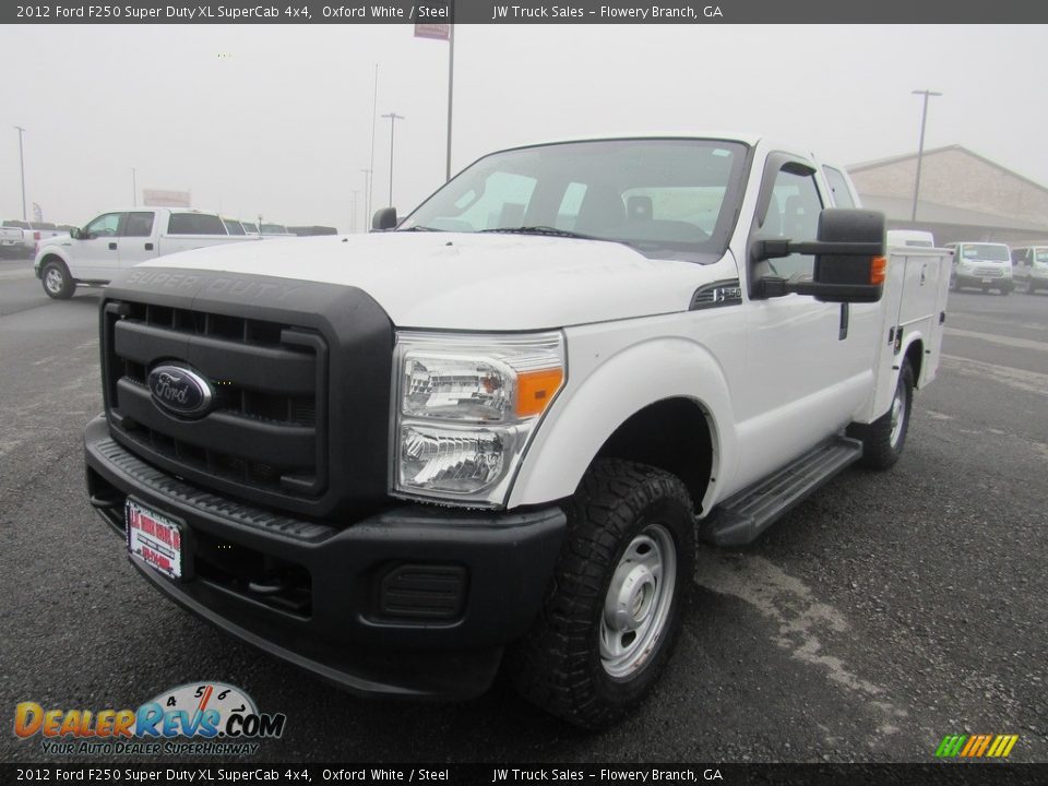 2012 Ford F250 Super Duty XL SuperCab 4x4 Oxford White / Steel Photo #1
