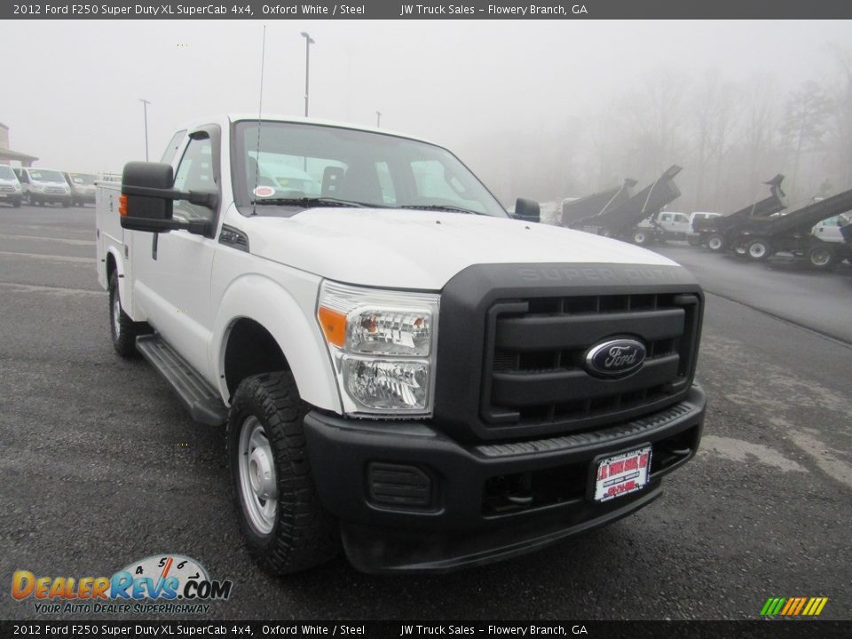 2012 Ford F250 Super Duty XL SuperCab 4x4 Oxford White / Steel Photo #7